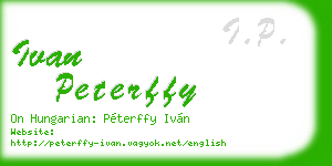 ivan peterffy business card