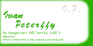 ivan peterffy business card